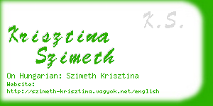krisztina szimeth business card